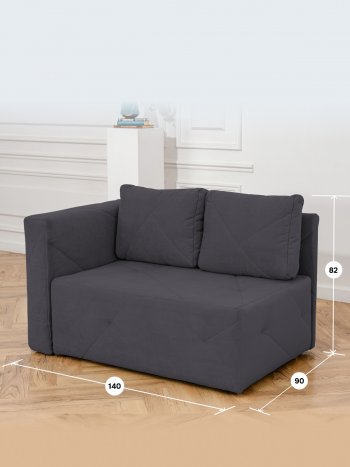 Диван 1010 графит, левый (BRENDOSS) в Ивделе - ivdel.mebel-e96.ru