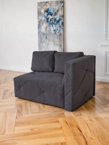Диван 1010 графит, правый (BRENDOSS) в Ивделе - ivdel.mebel-e96.ru