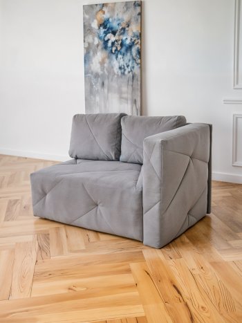 Диван 1010 серый, правый (BRENDOSS) в Ивделе - ivdel.mebel-e96.ru