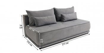 Диван-кровать 1001 серый (Brendoss) в Ивделе - ivdel.mebel-e96.ru