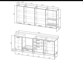 Кухонный гарнитур Санторини 2200 мм, Стол. 26 мм в Ивделе - ivdel.mebel-e96.ru