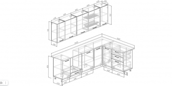 Угловой кухонный гарнитур Крафт 2600х1600 мм Sanvut в Ивделе - ivdel.mebel-e96.ru