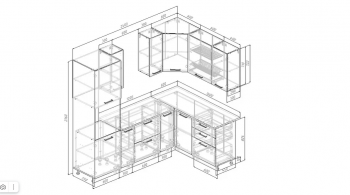 Угловой кухонный гарнитур Руанда 2400*1600 мм Sanvut в Ивделе - ivdel.mebel-e96.ru