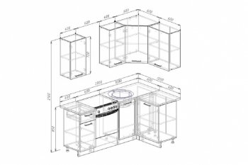 Кухонный гарнитур угловой Лада 2000*1200 мм (Sanvut) в Ивделе - ivdel.mebel-e96.ru