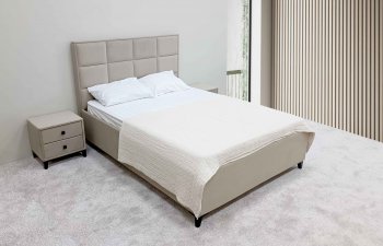 Кровать с подъемным механизмом Мега беж (Лин) в Ивделе - ivdel.mebel-e96.ru