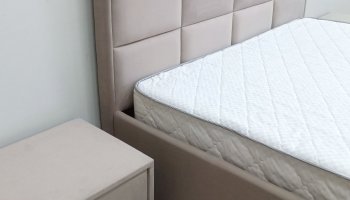 Кровать с подъемным механизмом Мега беж (Лин) в Ивделе - ivdel.mebel-e96.ru