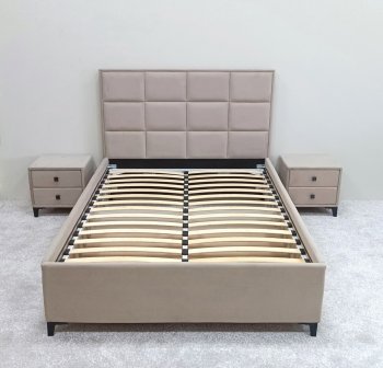 Кровать с подъемным механизмом Мега беж (Лин) в Ивделе - ivdel.mebel-e96.ru