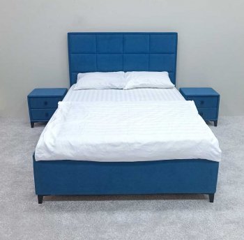 Кровать с подъемным механизмом Мега синий (Лин) в Ивделе - ivdel.mebel-e96.ru