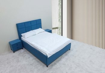 Кровать с подъемным механизмом Мега синий (Лин) в Ивделе - ivdel.mebel-e96.ru