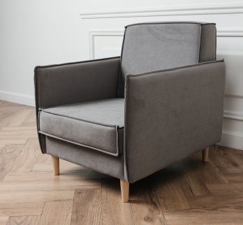 Кресло 831 Серый, велюр (Brendoss) в Ивделе - ivdel.mebel-e96.ru