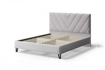 Кровать Аделия мягкая Moonlight (серо-бежевый), 1600 (МЛК) в Ивделе - ivdel.mebel-e96.ru