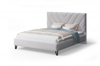 Кровать Аделия мягкая Moonlight (серо-бежевый), 1600 (МЛК) в Ивделе - ivdel.mebel-e96.ru