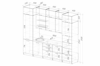 Кухонный гарнитур Альба экстра 3000 мм (Герда) в Ивделе - ivdel.mebel-e96.ru
