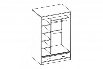 Шкаф-купе 1500 мм (арт. 009) ясень шимо (Делис) в Ивделе - ivdel.mebel-e96.ru