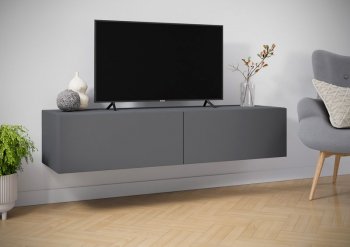 Навесная тумба под ТВ Айден ТБН06-1400 серый (ИЦ) в Ивделе - ivdel.mebel-e96.ru | фото