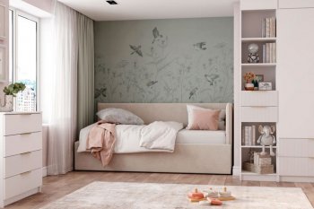 Диван-кровать Бенто с ПМ, велюр Крем (ДСВ) в Ивделе - ivdel.mebel-e96.ru