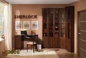 Библиотека Шерлок орех шоколадный орех шоколадный в Ивделе - ivdel.mebel-e96.ru