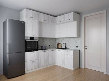 Кухонный гарнитур угловой Бланка 2200*1700 мм (Санвут) в Ивделе - ivdel.mebel-e96.ru