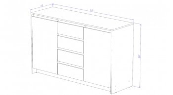 Комод большой Бостон анкор (Лин) в Ивделе - ivdel.mebel-e96.ru