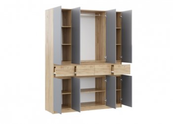 Спальный гарнитур Бостон Лайт серый (Стиль) в Ивделе - ivdel.mebel-e96.ru