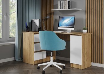 Стол письменный угловой Бостон лайт СП-003 крафт (Стиль) в Ивделе - ivdel.mebel-e96.ru