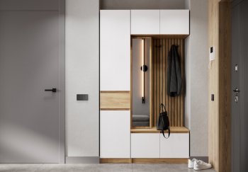 Прихожая Бостон Лайт комп.1 белый (Стиль) в Ивделе - ivdel.mebel-e96.ru