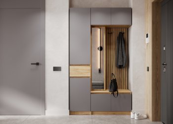 Прихожая Бостон Лайт комп.1 серый шифер (Стиль) в Ивделе - ivdel.mebel-e96.ru