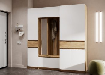 Прихожая Бостон Лайт комп.2 белый (Стиль) в Ивделе - ivdel.mebel-e96.ru