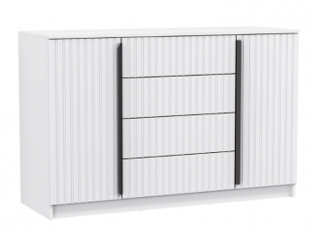 Комод 67.11 Брандо МДФ New белый (Олмеко) в Ивделе - ivdel.mebel-e96.ru