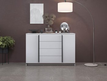 Комод 67.11 Брандо ЛДСП New белый (Олмеко) в Ивделе - ivdel.mebel-e96.ru