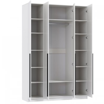 Шкаф 1600 мм 67.13 Брандо ЛДСП белый (высота 2400) (Олмеко) в Ивделе - ivdel.mebel-e96.ru