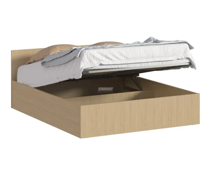 Кровать с подъемным механизмом Бруклин СБ-3359 (Дуб Винченца) (СП) в Ивделе - ivdel.mebel-e96.ru