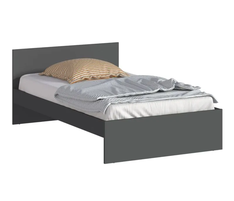 Кровать (1400) Бруклин СБ-3353 с основанием ЛДСП (Диамант серый) (СП) в Ивделе - ivdel.mebel-e96.ru