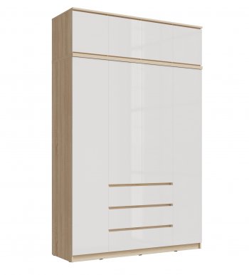 Шкаф 1600 мм Челси с антресолью сонома (Миф) в Ивделе - ivdel.mebel-e96.ru