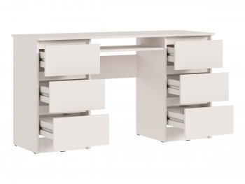 Письменный стол Челси 6 ящиков кашемир (Миф) в Ивделе - ivdel.mebel-e96.ru