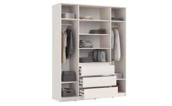 Шкаф 1600 мм Челси с антресолью Кашемир (Миф) в Ивделе - ivdel.mebel-e96.ru