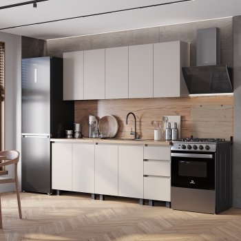 Кухонный гарнитур Честер 2000 мм кашемир (БТС) в Ивделе - ivdel.mebel-e96.ru