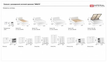 Спальный гарнитур Чикаго модульный, белый (Имп) в Ивделе - ivdel.mebel-e96.ru