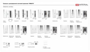 Спальный гарнитур Чикаго модульный, белый (Имп) в Ивделе - ivdel.mebel-e96.ru