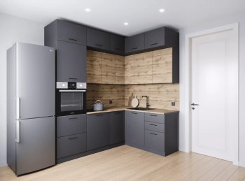 Кухонный гарнитур угловой Дели 2200*1700 мм (Санвут) в Ивделе - ivdel.mebel-e96.ru