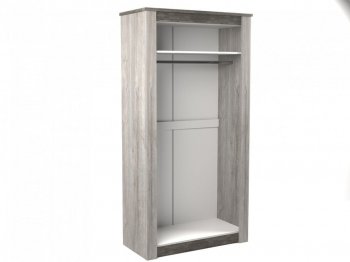 Шкаф 1100 мм 2-х дверный Денвер Риббек серый (СБК) в Ивделе - ivdel.mebel-e96.ru