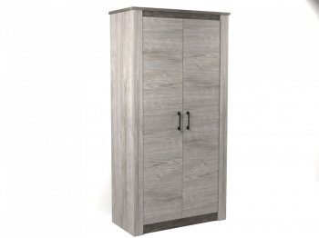 Шкаф 1100 мм 2-х дверный Денвер Риббек серый (СБК) в Ивделе - ivdel.mebel-e96.ru | фото
