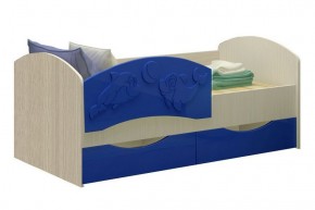 Детская кровать Дельфин-3 МДФ темно-синий, 80х160 в Ивделе - ivdel.mebel-e96.ru