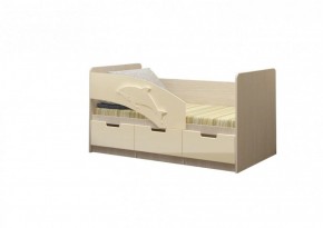 Детская кровать Дельфин-6 МДФ, 80х160, ваниль в Ивделе - ivdel.mebel-e96.ru