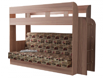 Кровать двухъярусная с диваном Дива ( Версаль) в Ивделе - ivdel.mebel-e96.ru