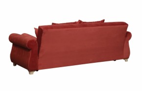 Диван - кровать Порто (микровелюр Гавайи бордо/микровелюр италия/микровельвет крем) с подушками в Ивделе - ivdel.mebel-e96.ru