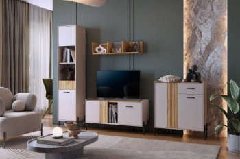 Стенка Доминика модульная  (Мебельсон) в Ивделе - ivdel.mebel-e96.ru