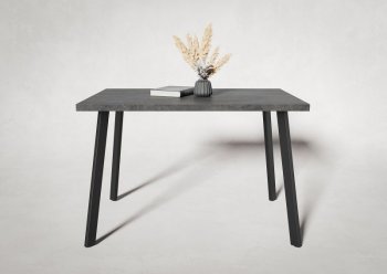 Стол нераздв. Дублин 32 КРАФТ В2, ЛДСП Цемент темный (Вудман) в Ивделе - ivdel.mebel-e96.ru