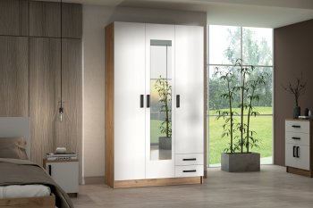 Шкаф 1200 мм Эконом с зеркалом (Зарон) в Ивделе - ivdel.mebel-e96.ru | фото