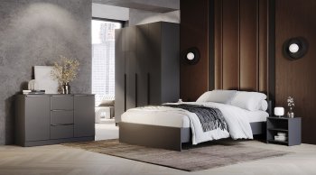 Комод Элегант 4 ящика Графит (Лин) в Ивделе - ivdel.mebel-e96.ru